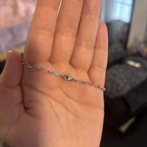 Tiffany and Co Silver and Rose Gold Heart Bracelet - Picture 4 of 5